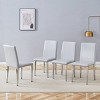 Dining Chair Set Of 4,PU Dining Chairs With Metal Legs,Armless Dining Chairs,Dining Chairs For Dining Room,Living Room-Cuddlewood - 2 of 4