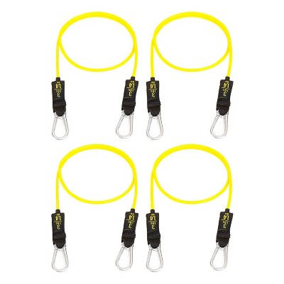 Bodylastics BLCOMP08 High Quality 3 Pound Full Body Anti Slip Resistance Clip Band Fitness Weight with Durable Patented Locks, Yellow (4 Pack)