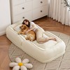 Sapphtopaz Upholstered Bean Bag Chair with 5 Adjustable Position,Foldable Lazy Sofa Bed with 2 Pillows for Adults,Couch for Living Room,Bedroom - 2 of 4
