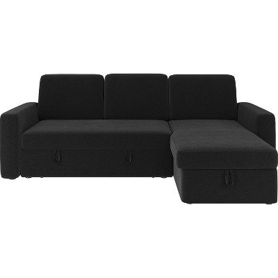 Yaheetech Convertible L-Shaped Sofa Bed with Chaise & USB & Type-C Ports