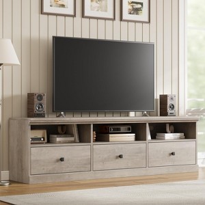 70in TV Stand for TVs up to 75 in, Entertainment Center with Storage Drawer, Wood Media TV Cabinet for Living Room, Bedroom - 1 of 4