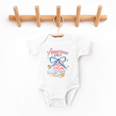The Juniper Shop American Girly Coquette Boots Baby Bodysuit
