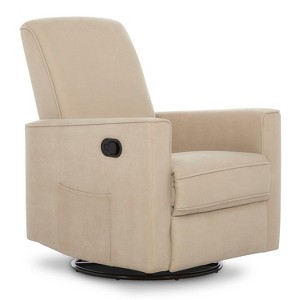 Evolur Raleigh Upholstered Plush Seating Glider Swivel, Recliner, Glider For Nursery In Tan - 1 of 4