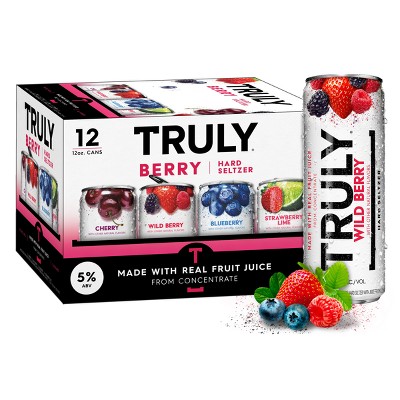 Truly Hard Seltzer Berry Mix Pack - 12pk/12 fl oz Slim Cans