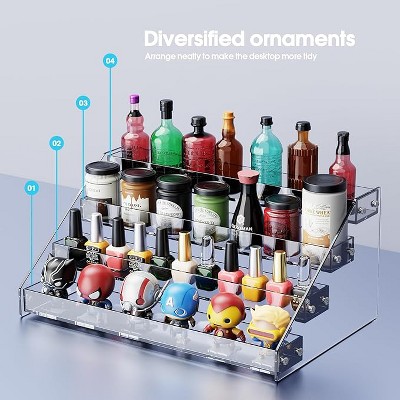 Akoasm Acrylic Four-Tier Display Stand for Storage & Display-Clear