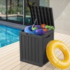 Gulches 28GAL Outdoor Storage Box,Weather-Resistant, Durable Polypropylene with Woodgrain Finish,Black - 2 of 4