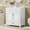 Dexmalle 30''Solid Wood Frame Bathroom Storage Cabinet with Soft Closing Doors - 2 of 4