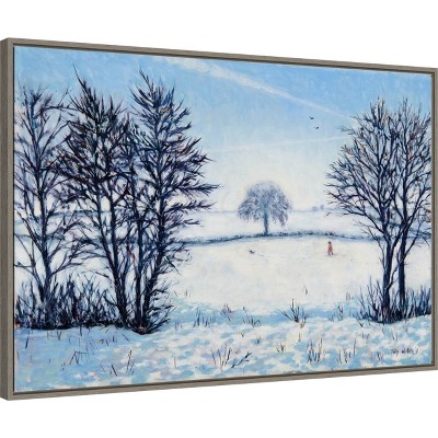 Winter Nature Vistas Framed Canvas Wall Art Print