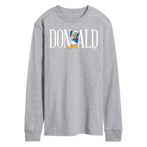 Men's - Disney - Simple Donald Font Long Sleeve Graphic T-Shirt - 1 of 4