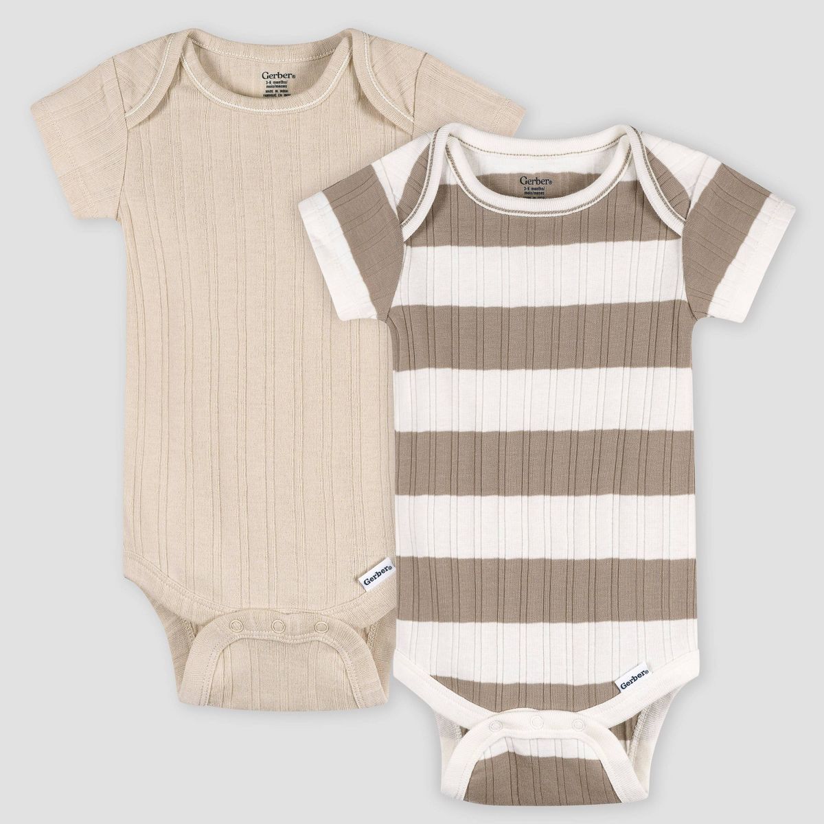 Gerber Baby 2pk Striped Onesie