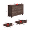 FUFU&GAGA Modern Wooden Dresser Chest of Drawers: Deep Grain, Metal Handles, Organized Bedroom Storage - 3 of 4