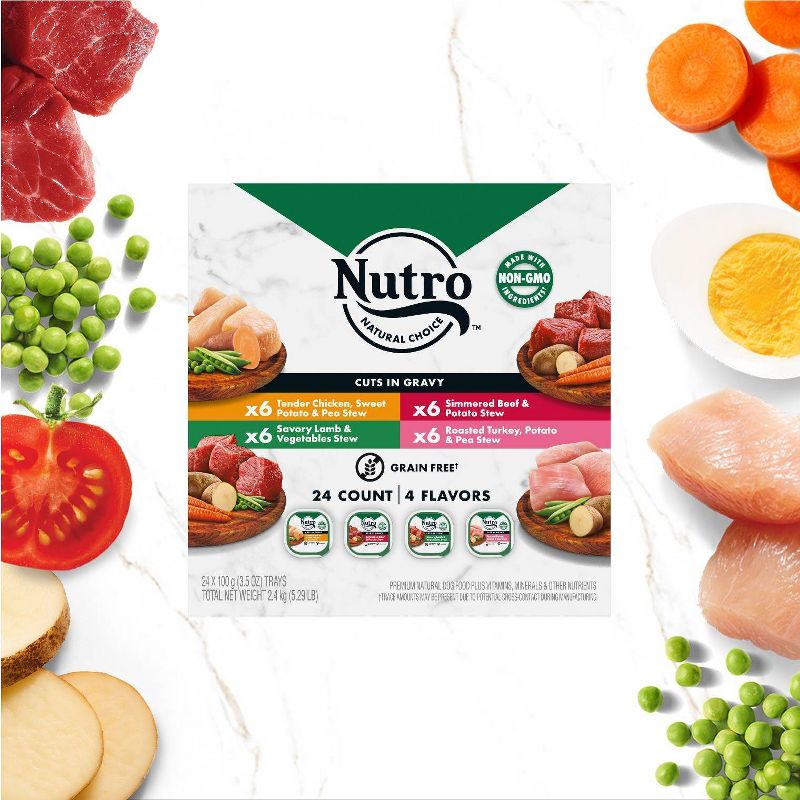 Nutro Natural Grain-Free Beef, Lamb, Chicken, Turkey Adult Wet Dog Food - 3.5oz/24ct, 5 of 13