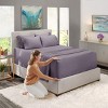 Hearth & Harbor 6 Piece Sheet Set, Extra Deep Pocket Sheets Fits Mattress up to 21", Soft Microfiber Sheets - 2 of 4