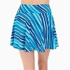 Calypsa Women's High Waisted Chlorine Resistant Flowy Swim Skirt With Attached Shorts - 3 of 4