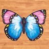 Collections Etc Unique Butterfly-Shaped Skid-Resistant Mat Large Blue - 2 of 3