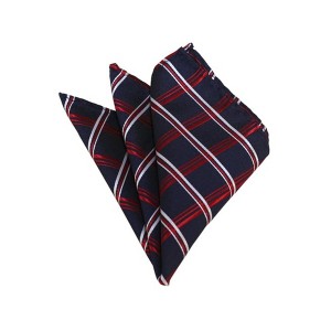 TheDapperTie - Men's Plaid Woven 10 Inch x 10 Inch Pocket Squares Handkerchief - 1 of 3