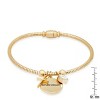 Steeltime Ladies 18k gold plated stainless steel "When you have faith....."crystal and cross charm snake chain bracelet - 3 of 4