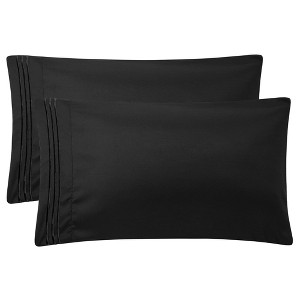 PiccoCasa Breathable Soft Embroidery Zipper Brushed Pillowcases 2 Pcs - 1 of 4