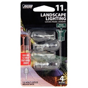 Feit Electric 11 W T5 Landscape and Low Voltage Incandescent Bulb Wedge Soft White 4 pk - 1 of 1