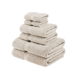 Luxury Cotton Heavyweight Ultra-Plush 6 Piece Towel Set by Blue Nile Mills - 1 of 4