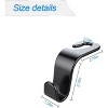 Itopfox Car Back Seat Headrest Hooks, 4 Pack Black Stylish Hanger for Handbag Clothes Coats Grocery Bags, Interior Accessories - 4 of 4