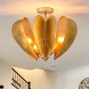 Parrot Uncle 19" Gold Semi-Flush Mount Ceiling Light 6-Light - 4 of 4