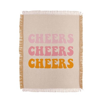 socoart cheers cheers cheers Woven Throw Blanket - Deny Designs