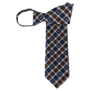 Men's Plaid 3.5 Inch W And 20 Inch L Zipper Neckties - 1 of 3
