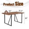 NicBex Modern Rustic Industrial Rectangular Dining Table for 4-6, Kitchen Table with 1.5" Thick Tabletop & Metal Legs, Desk for Kitchen Dining Room - 2 of 4