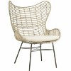 Malia Rattan Wingback Armchair - ACH6500 - White/Grey White Wash - Safavieh - 3 of 4