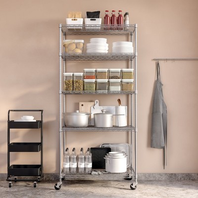 Seville Classics UltraDurable  5-Tier 36" x 24" NSF Steel Wire Shelving Unit