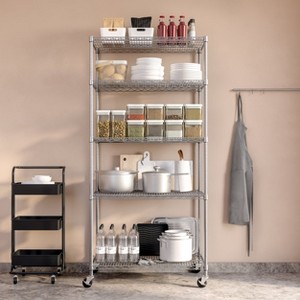 Seville Classics UltraDurable  5-Tier 36" x 24" NSF Steel Wire Shelving Unit - 1 of 4