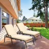 Aoodor 72 x 21 x 3 Inches Patio Chaise Lounger Cushions, Olefin Fabric Slipcovers with Sponge Foam, Set of 2 - 3 of 4