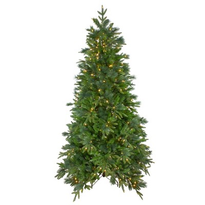 Northlight 6.5' Pre-Lit Rosemary Emerald Angel Pine Artificial Christmas Tree - Warm White LED Lights