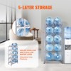 VEVOR 5 Tiers Water Jug Holder, 5 Gallon Water Bottle Holder, Double Row Water Bottle Rack for 10 Bottles, Heavy Duty Water Jug Rack, Silver Gray - 4 of 4