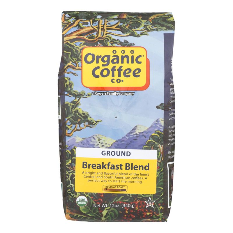 Organic Coffee Company Breakfast Blend Ground Coffee - Case of 6/12 oz Bags, 2 of 7