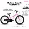 NAYSAYE Bicycles 20 Inch Kids Bike 1 Speed with V Brake and Coaster Brake for Children, Pink, 52.3"*21.6"*30.3" - 4 of 4