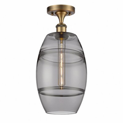 Vaz - 1 Light Semi-Flush Mount In Industrial Style-11.13 Inches Tall and 8 Inches Wide