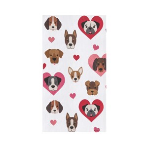 C&F Home Valentine's Day Puppy Dog Love Flour Sack Kitchen Dishtowel - 1 of 4