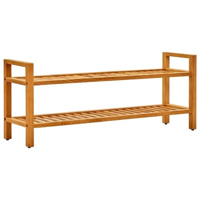 vidaXL Shoe Rack Shoe Storage Organizer Shoe Shelf for Closet Solid Oak Wood