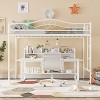 Twin Loft Bed w/ Ladder & Guardrail - Heavy Duty Metal Frame, 400LB Capacity, Space-Saving, No Box Spring, Easy Assembly - 3 of 4