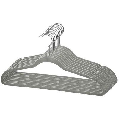 Home Essentials Gray Ombre Velvet Hangers, 20-Pack