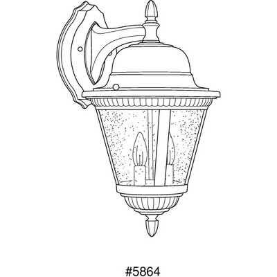 Westport 19.25" Black and Bronze Outdoor Wall Lantern