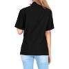 LA LEELA Womens Summer's Casual Blouse Shirt Blouses Short Sleeve Button Up Dress Tops Tee Shirts Coverup Hawaiian Dresses for Women - 2 of 4