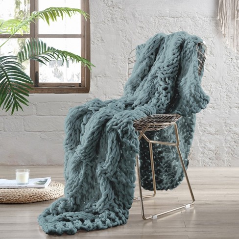 Modern Threads Chunky Knit Throw, 50 X 60, Reina, Ivy : Target