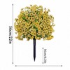 GustoWave 15.7'' x 22'' Artificial Plants with Ground Spike Set of 2, Weather-Resistant Faux Shrubs Bushes Potted Plants with Flowers - 2 of 4