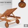 PAGED Pool Lounge Chairs Chaise Lounge Chair with Reclining Backrest All Weather Reclining Chair for Outside, Beach, Lawn - 3 of 4
