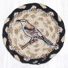 Earth Rugs Mockingbird Printed Coaster – 5"x5" Braided Jute, Nature-Inspired Rustic Bird Table Accent - 2 of 3