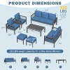 COWLOWN 7 Piece Blue Modern Aluminum Outdoor Patio Furniture Set, Ideal for Balcony, Porch, Lawn & Other Outdoor Spaces - 4 of 4