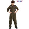 HalloweenCostumes.com Kids Top Gun Flight Suit Costume | Child Top Gun Fighter Pilot Jumpsuit for Halloween & Playtime - 2 of 4